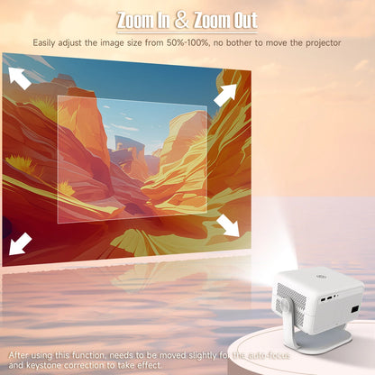 MagView™ 360° Smart Home Projector – 1080P Native, Auto-Focus & Android 14