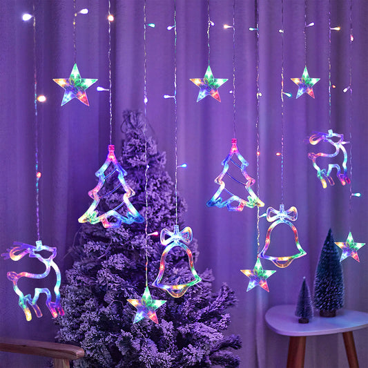 120 LED Warm White Curtain Lights – Remote Control String Lights with 8 Modes (3×0.6m)