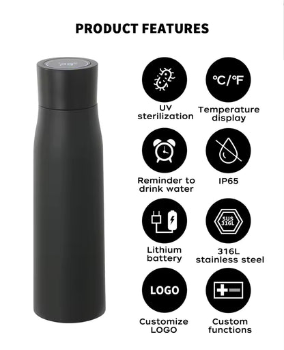 SmartClean™ Digital Thermos Bottle – Self-Cleaning, Temperature Display & 12h Insulation