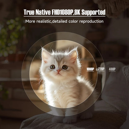 MagView™ 360° Smart Home Projector – 1080P Native, Auto-Focus & Android 14